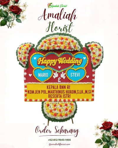 Karangan Papan Bunga Pernikahan di Sempaja Timur